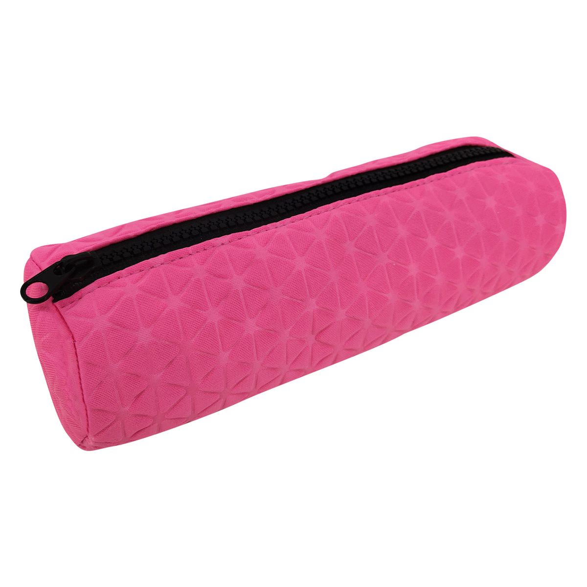 YOUNG'S ATTITUDE Trousse scolaire ronde motif jacquard polyester néoprène rose