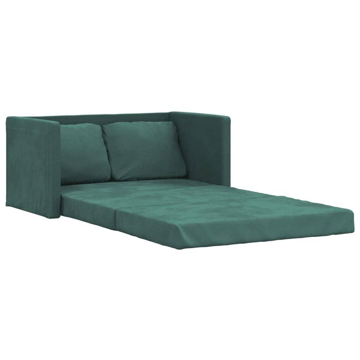 VIDAXL Canape-lit 2 en 1 vert fonce 122x204x55 cm velours