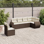 Voir la diapositive 1 : VIDAXL Salon de jardin avec coussins 6 pcs marron resine tressee
