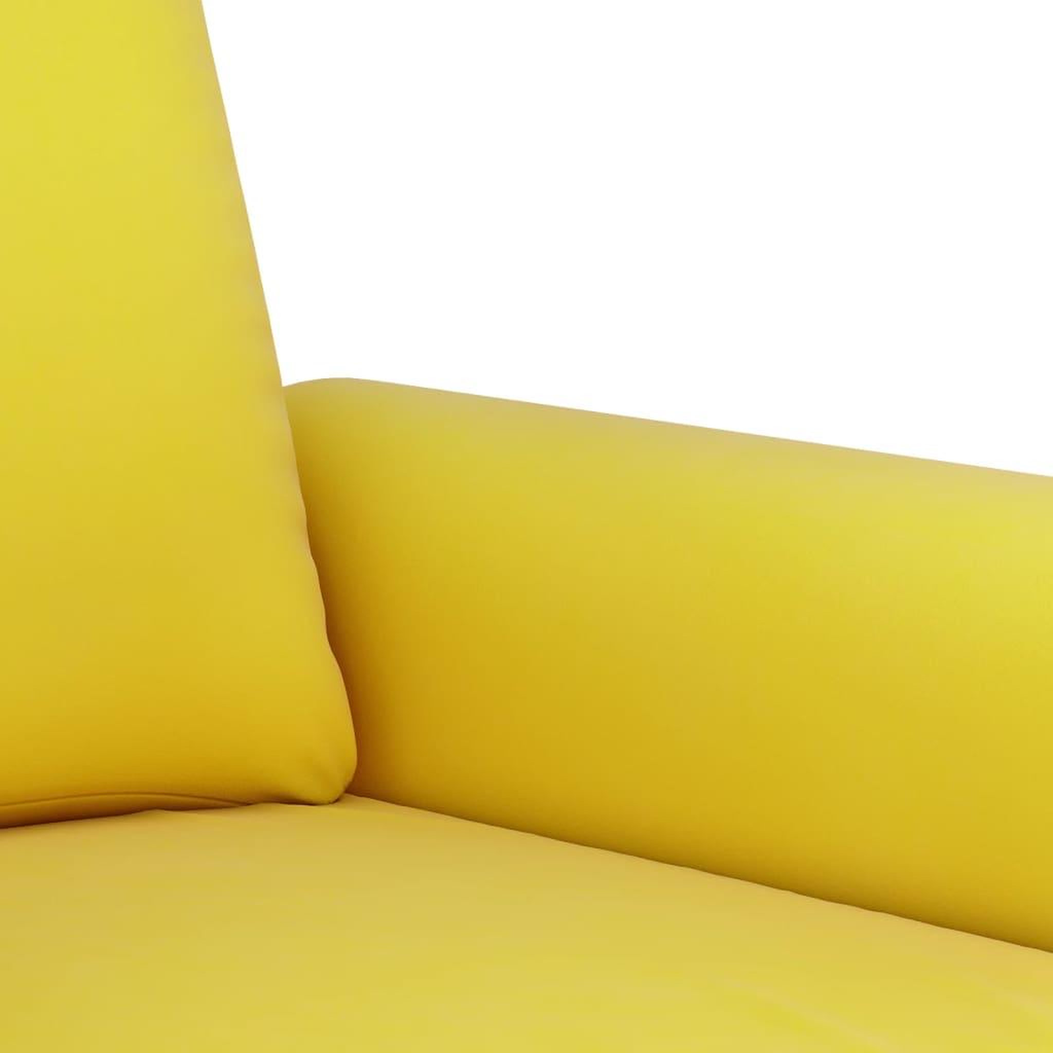 Voir la diapositive 5 : VIDAXL Ensemble de canapes 2 pcs avec coussins Jaune Velours