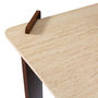 Voir la diapositive 5 : Paris Prix Table à Manger Effet Travertin  Misty  180cm Beige & Marron
