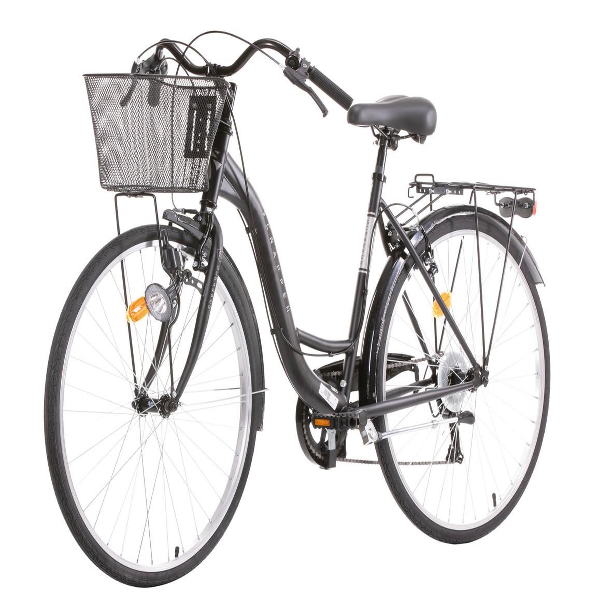 Voir la diapositive 2 : SCRAPPER Vélo de ville - VTC 28'' Rétro  Scrapper Railway 1 LDT Vintage   - 6 vitesses - Enjambement bas – Freins V-Brake - Shimano -  Equipé City