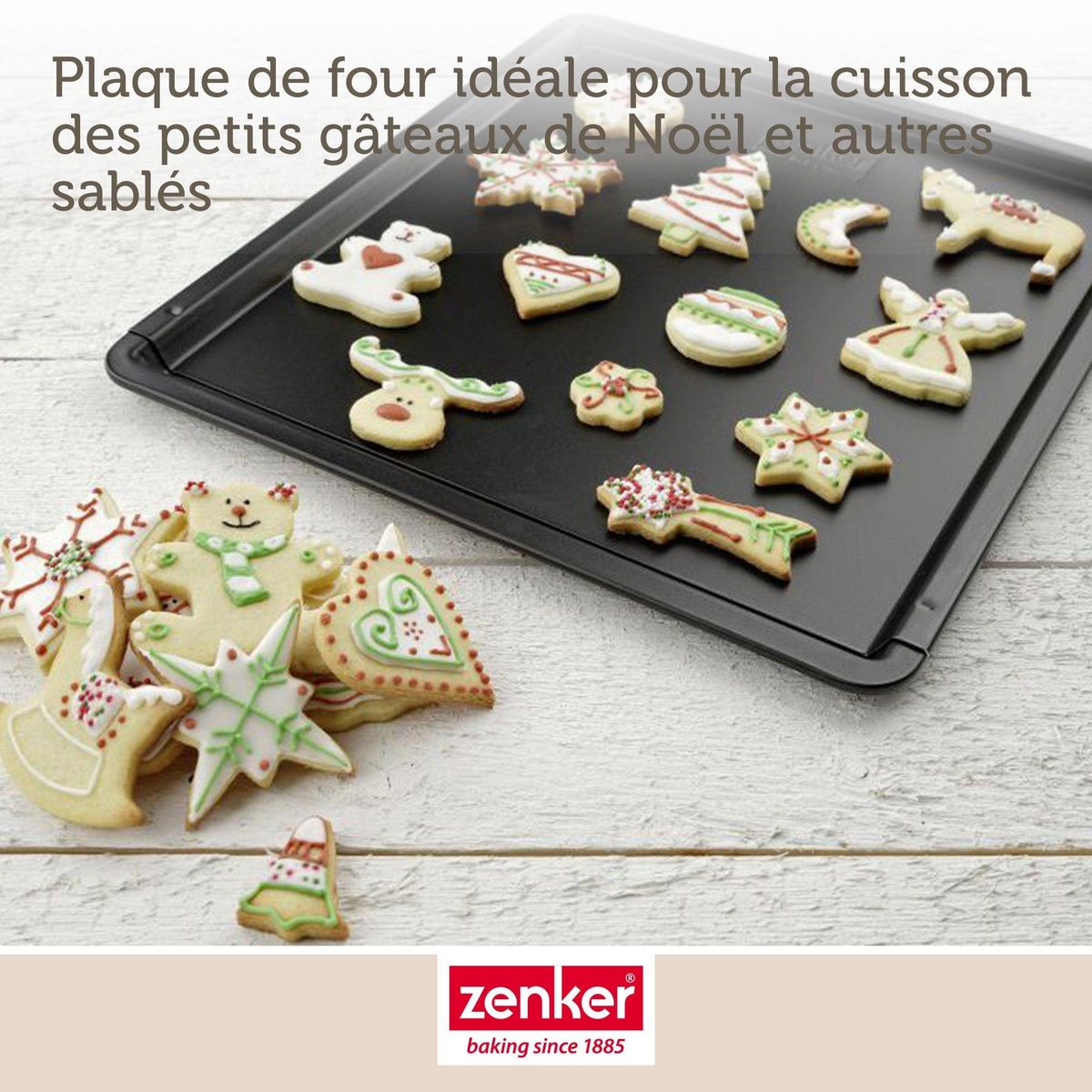 ZENKER Plaque à pâtisserie extensible de 37 x 52 cm Zenker Black Metallic