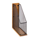 FIVE Range-revues pour bureau en métal et bambou HAVI - Noir