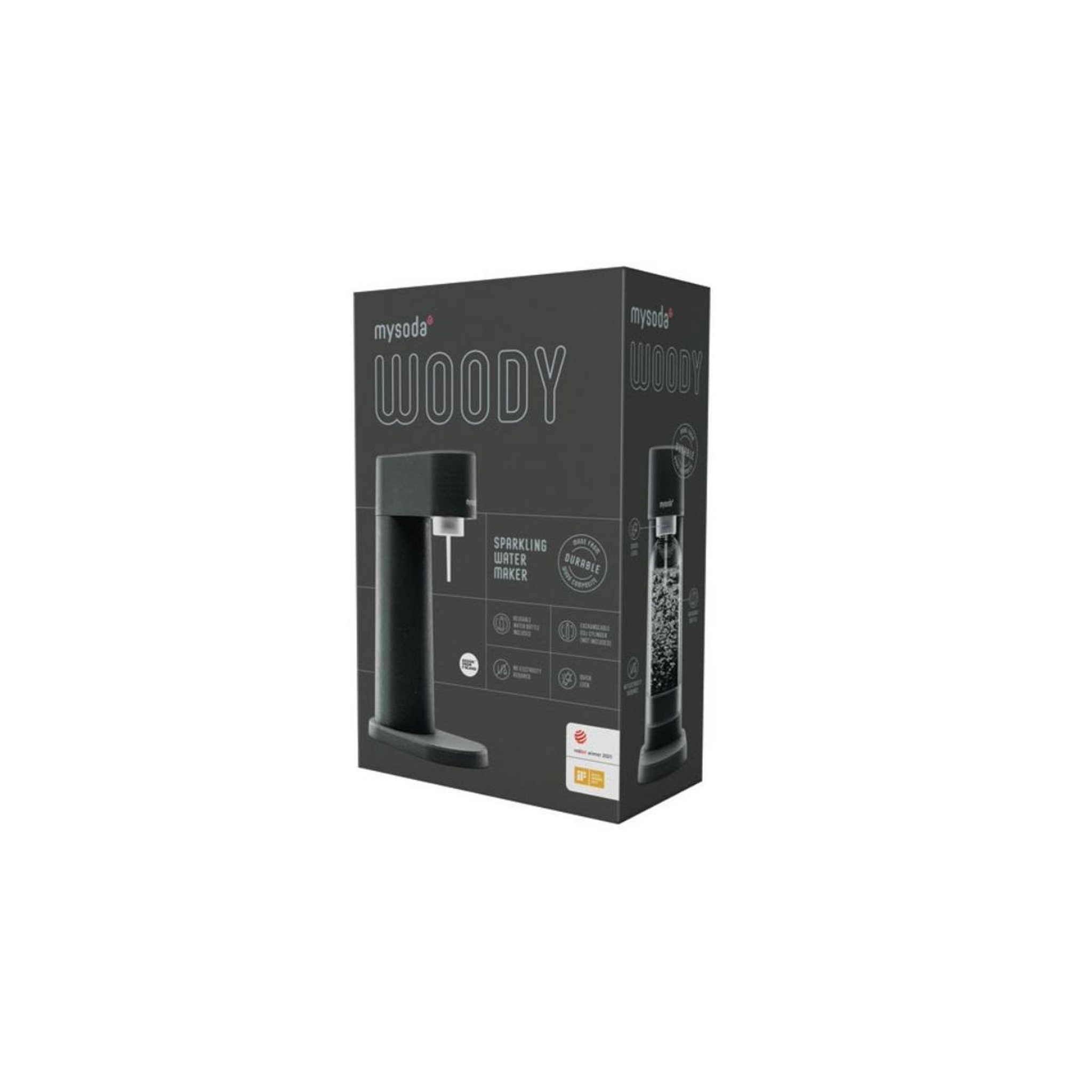 Voir la diapositive 3 : MY SODA Pack machine à gazéifier l'eau + 1l bouteille - noir - eur-wd002f-b-fr