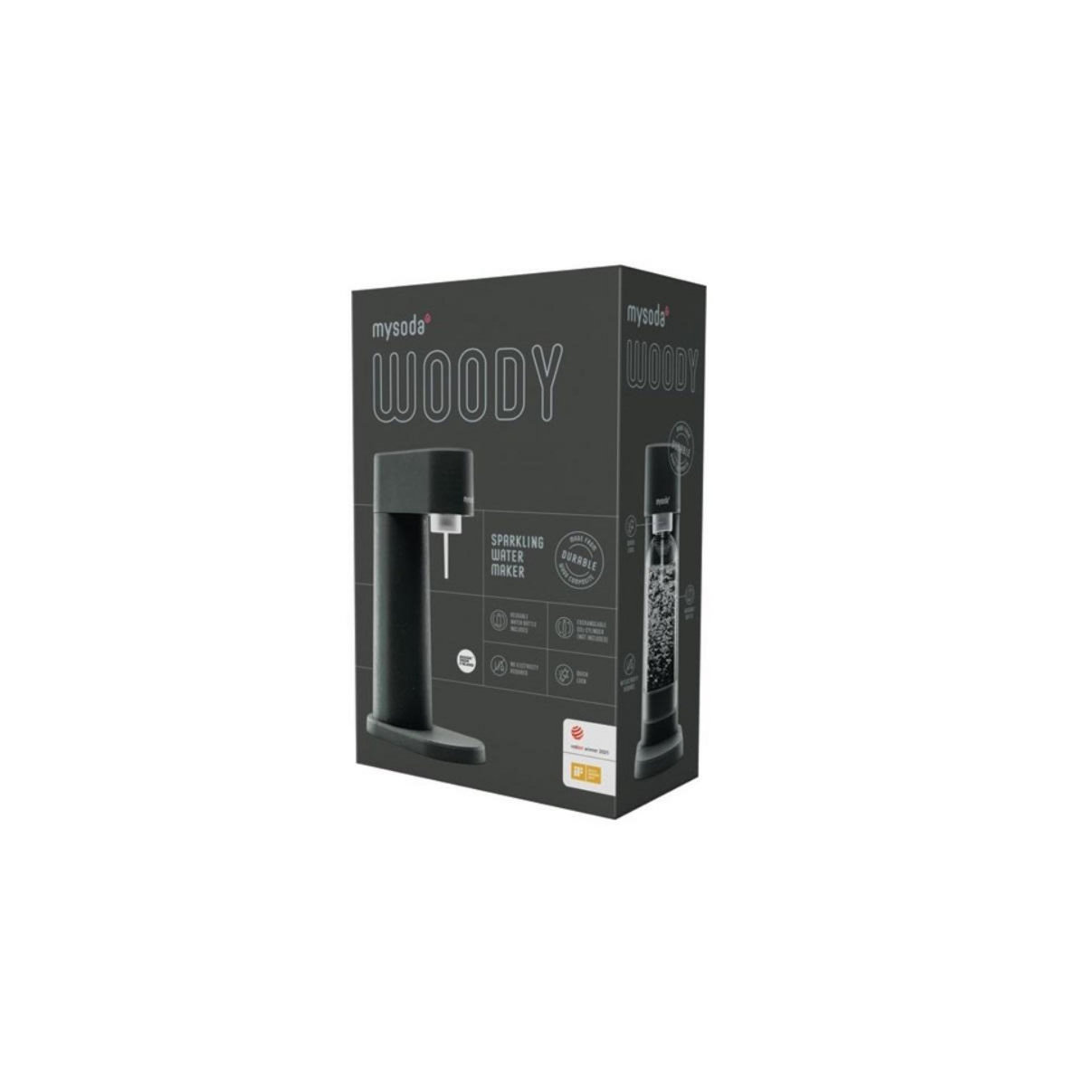 MY SODA Pack machine à gazéifier l'eau + 1l bouteille - noir - EUR-WD002F-B-FR