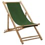 VIDAXL Chaise de terrasse Bambou et toile Vert