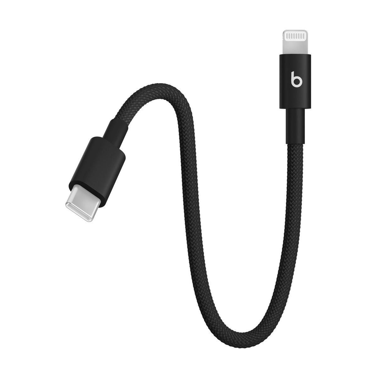 BEATS Câble de charge tissé court USB-C vers Lightning 20 cm N