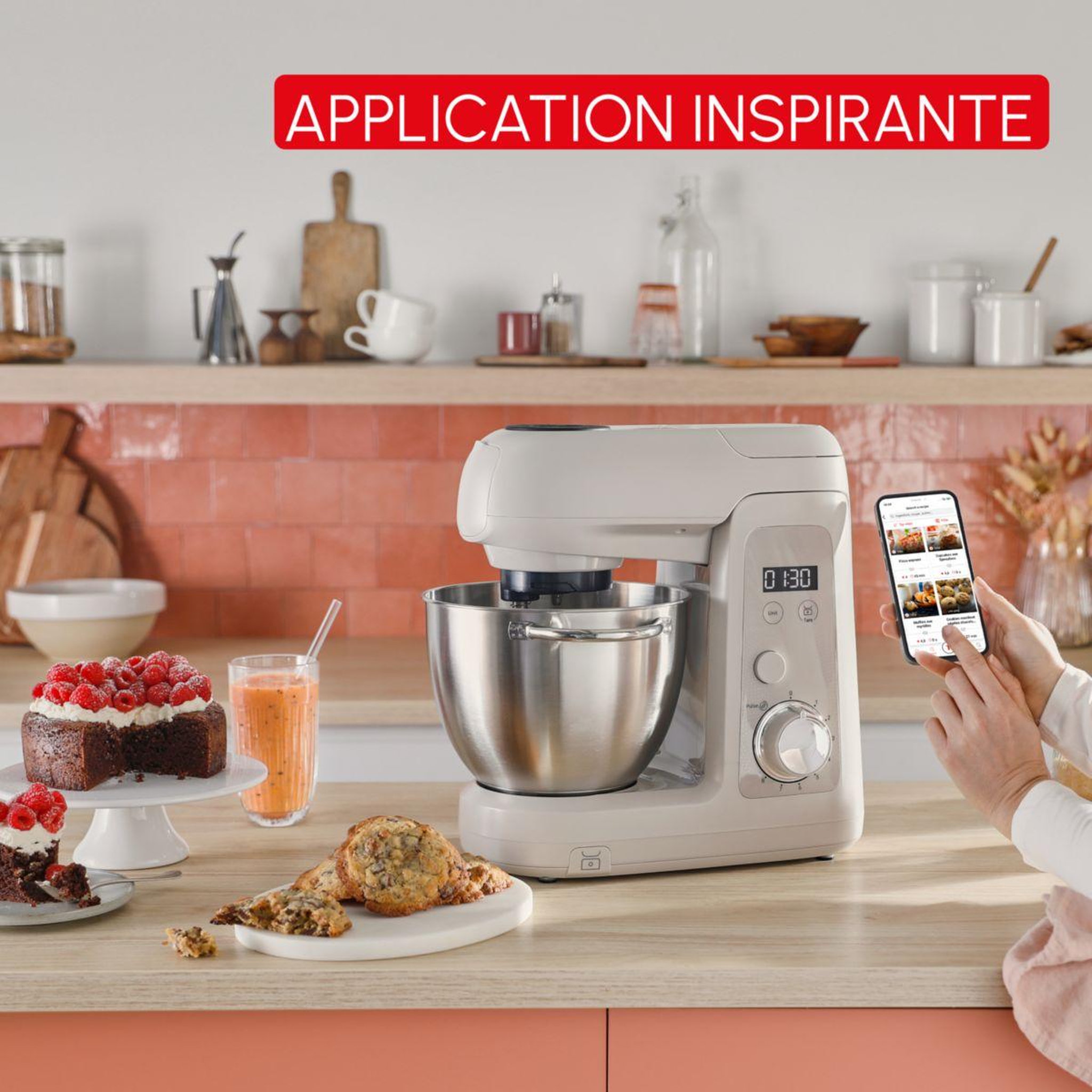 Voir la diapositive 4 : MOULINEX Robot pâtissier bake partner + qa540bf1