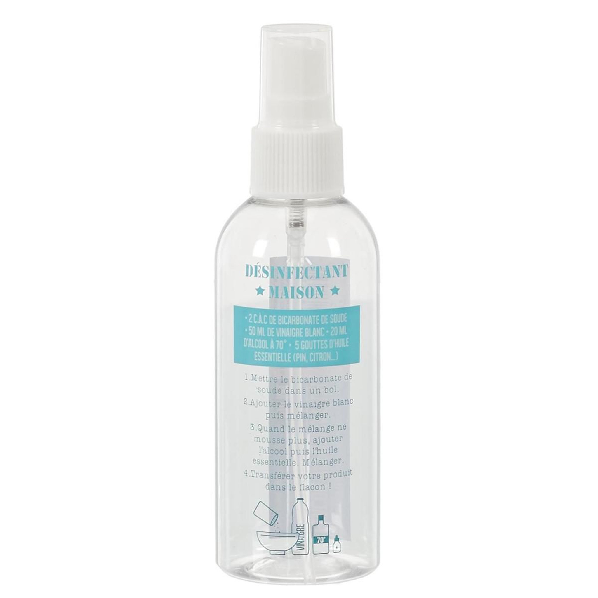 Je cherche une idee Flacon vaporisateur  désinfectant  100ml transparent