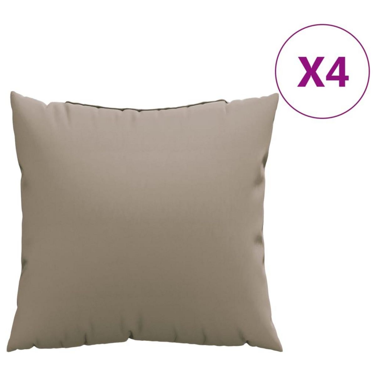 VIDAXL Coussins de canape lot de 4 taupe 40x40 cm tissu
