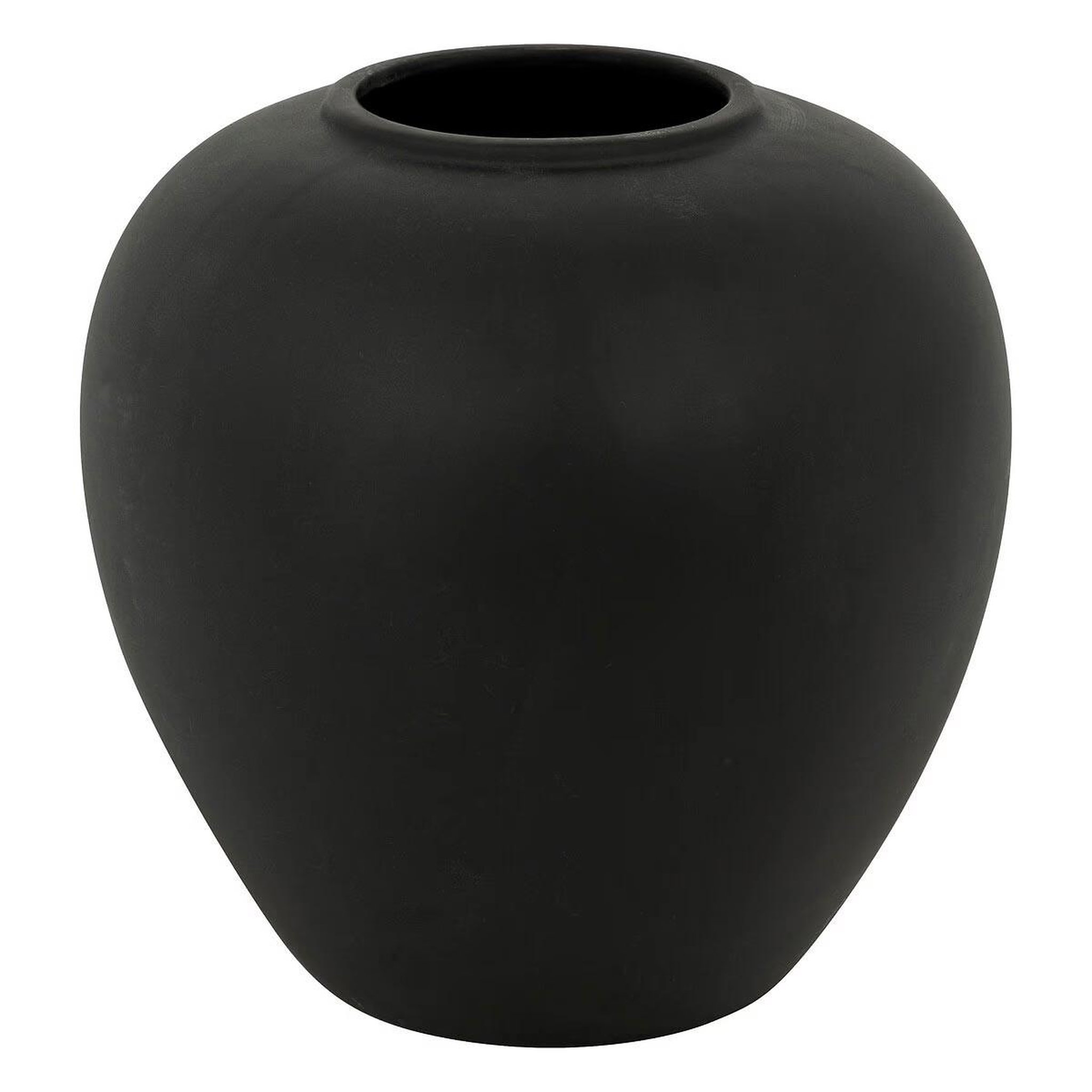 Voir la diapositive 1 : ATMOSPHERA Vase boule en dolomite  rily  22cm noir