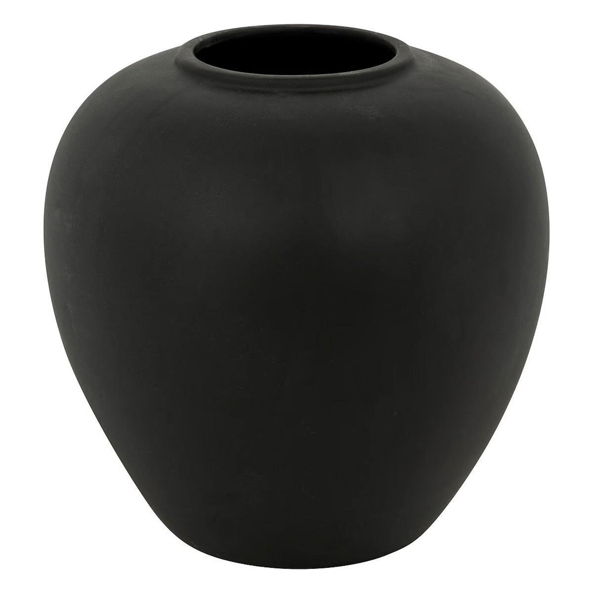 ATMOSPHERA Vase Boule en Dolomite  Rily  22cm Noir