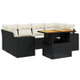Voir la diapositive 2 : VIDAXL Salon de jardin 7 pcs avec coussins noir resine tressee