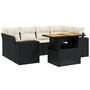 Voir la diapositive 2 : VIDAXL Salon de jardin 7 pcs avec coussins noir resine tressee