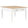 Voir la diapositive 1 : VIDAXL Table basse Blanc 80 x 80 x 50 cm Bois