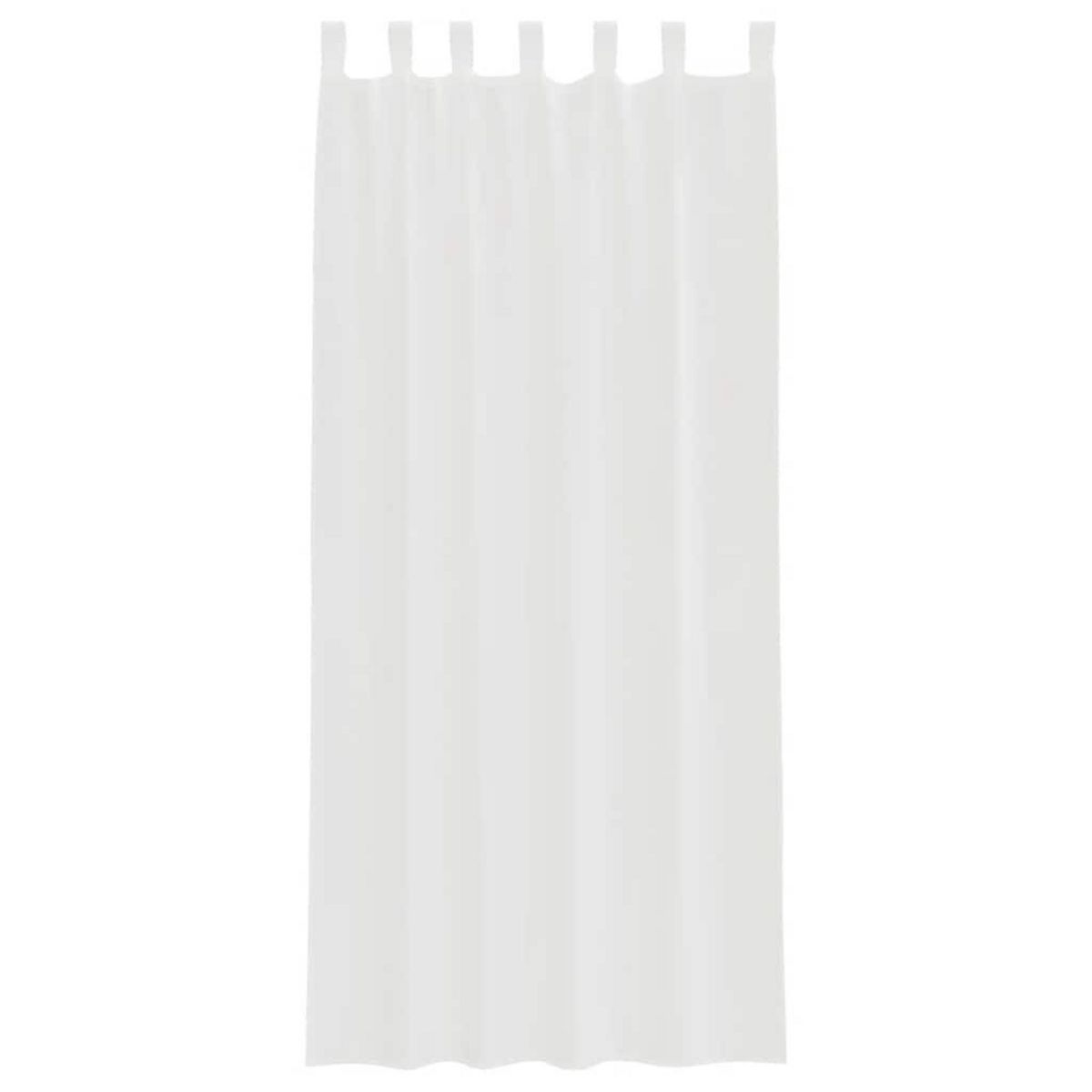 VIDAXL Rideaux en voile avec passe-tringles 2 pcs blanc