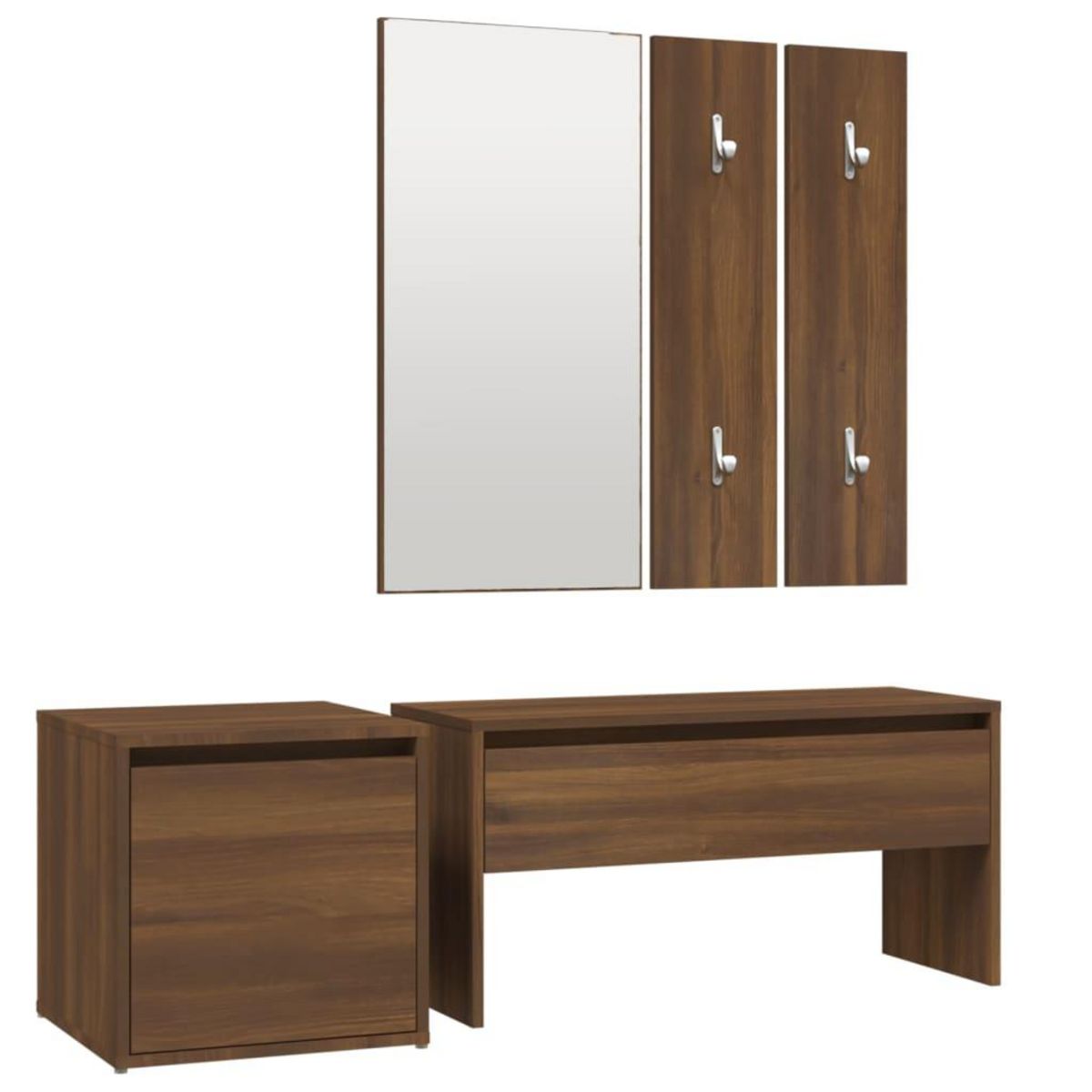 VIDAXL Ensemble de meubles de couloir Chene marron Bois d'ingenierie
