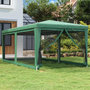 Voir la diapositive 1 : VIDAXL Tente de fete avec 4 parois laterales en maille Vert 3x6 m PEHD