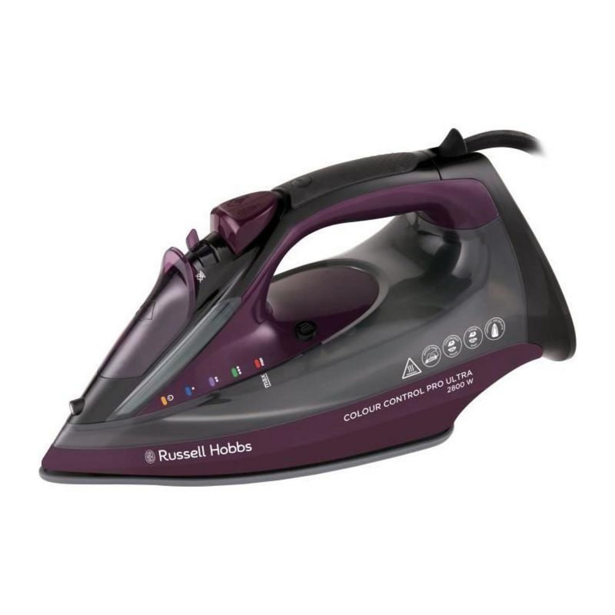 Russell Hobbs Fer a repasser - RUSSELL HOBBS - Colour Control Pro Iron Ultra - 2800 W - Noir / Violet