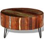 Voir la diapositive 5 : VIDAXL Table basse ronde Bois massif de recuperation