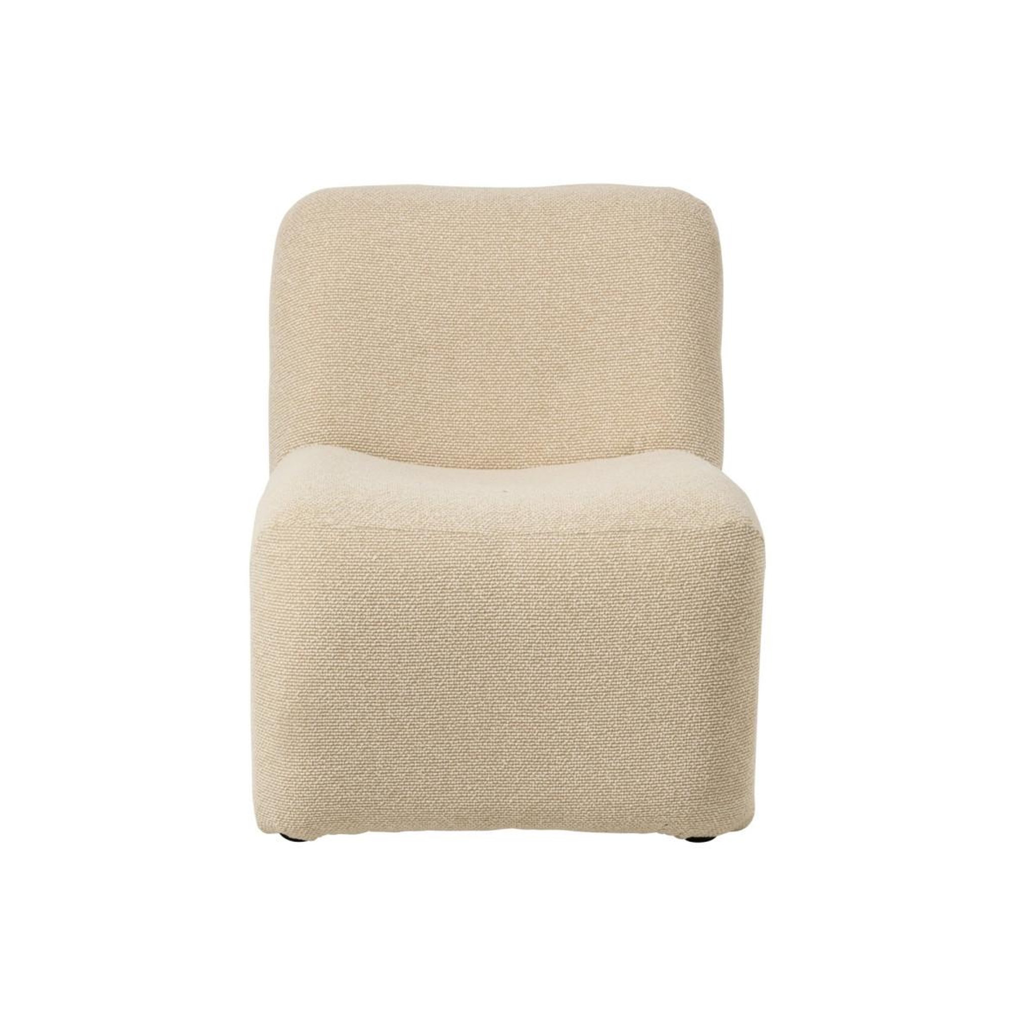 Voir la diapositive 2 : J-LINE Fauteuil design organique  margo  87cm écru