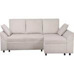 Habitat et Jardin Canapé d'angle en velours côtelé   Vaugirard II  - 3 places - Beige