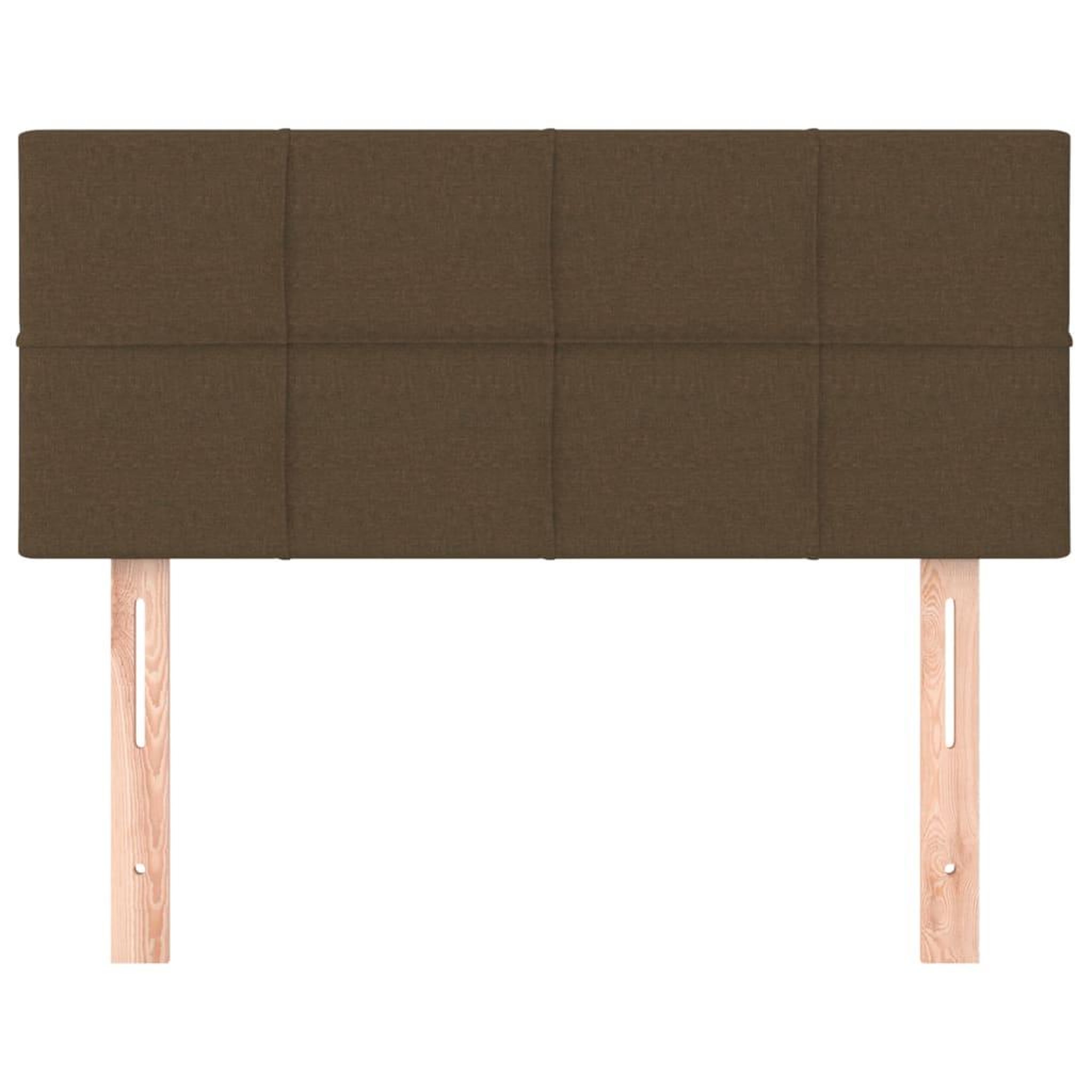 Voir la diapositive 3 : VIDAXL Tete de lit Marron Fonce 90x5x78/88 cm Tissu