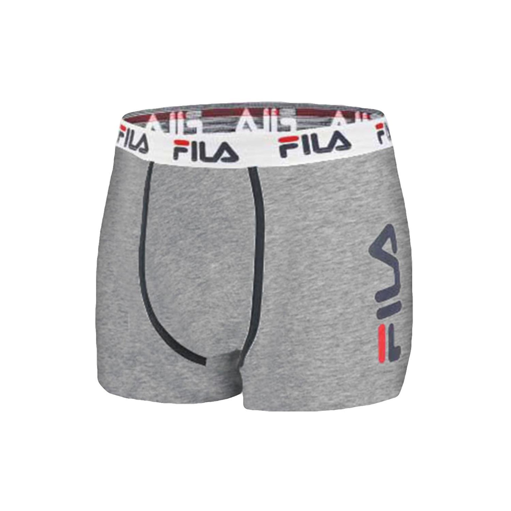 Voir la diapositive 3 : FILA Lot de 4 Boxers Homme FILA 5040 coton couleur gris