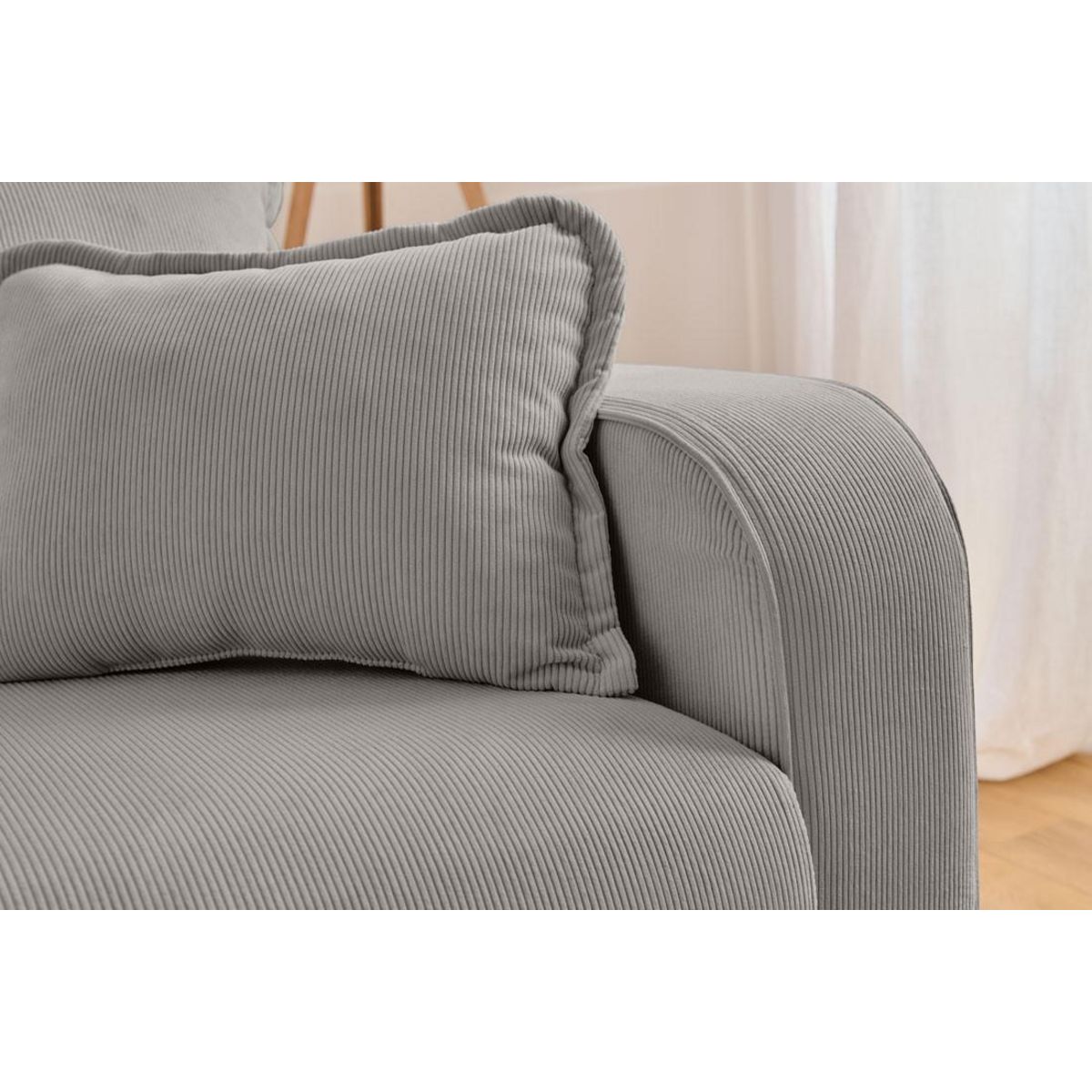 LISA DESIGN Albane - canapé d'angle gauche - 4 places - en velours côtelé