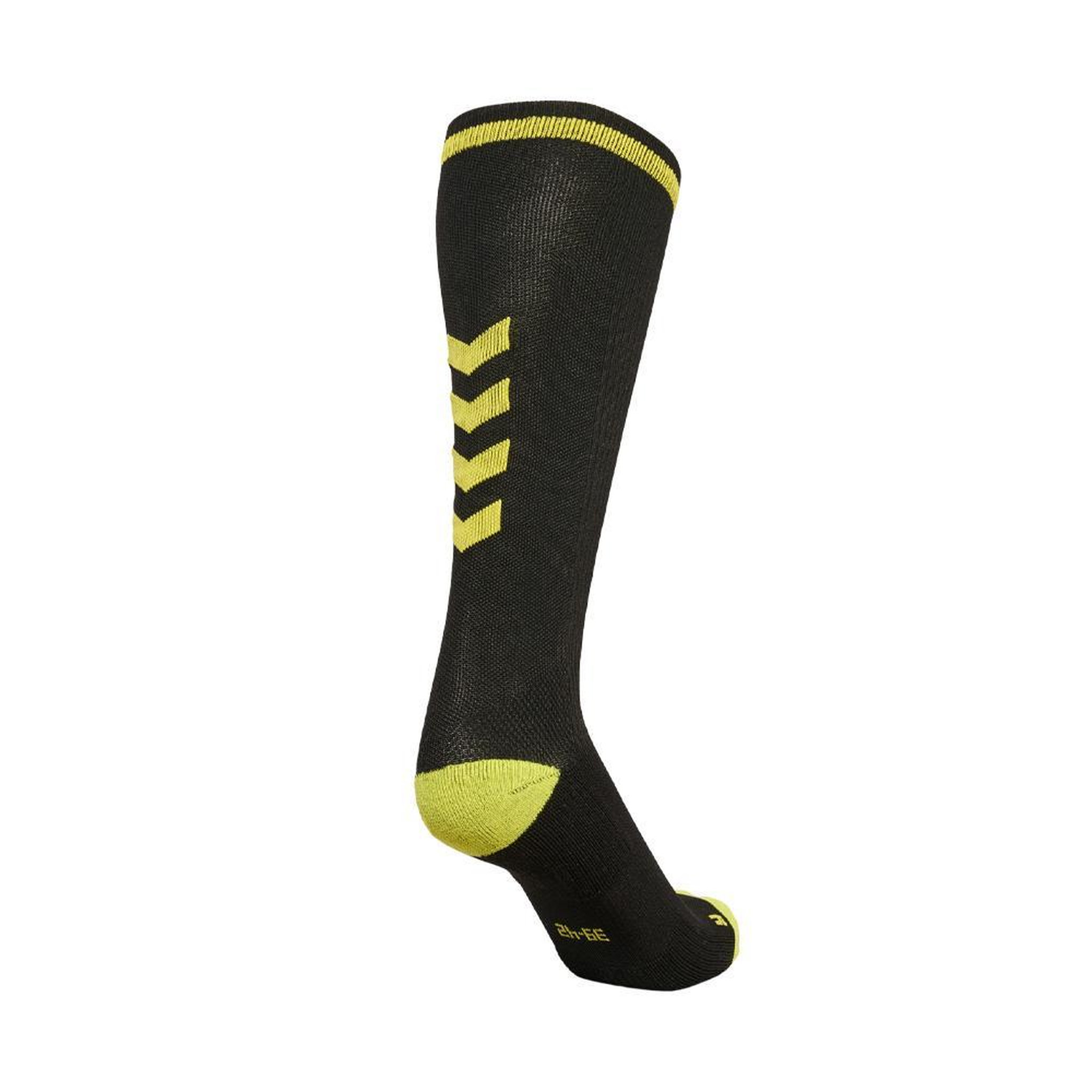 Voir la diapositive 2 : Hummel Paire de Chaussettes Noire/Jaune Homme Hummel Elite Indoor