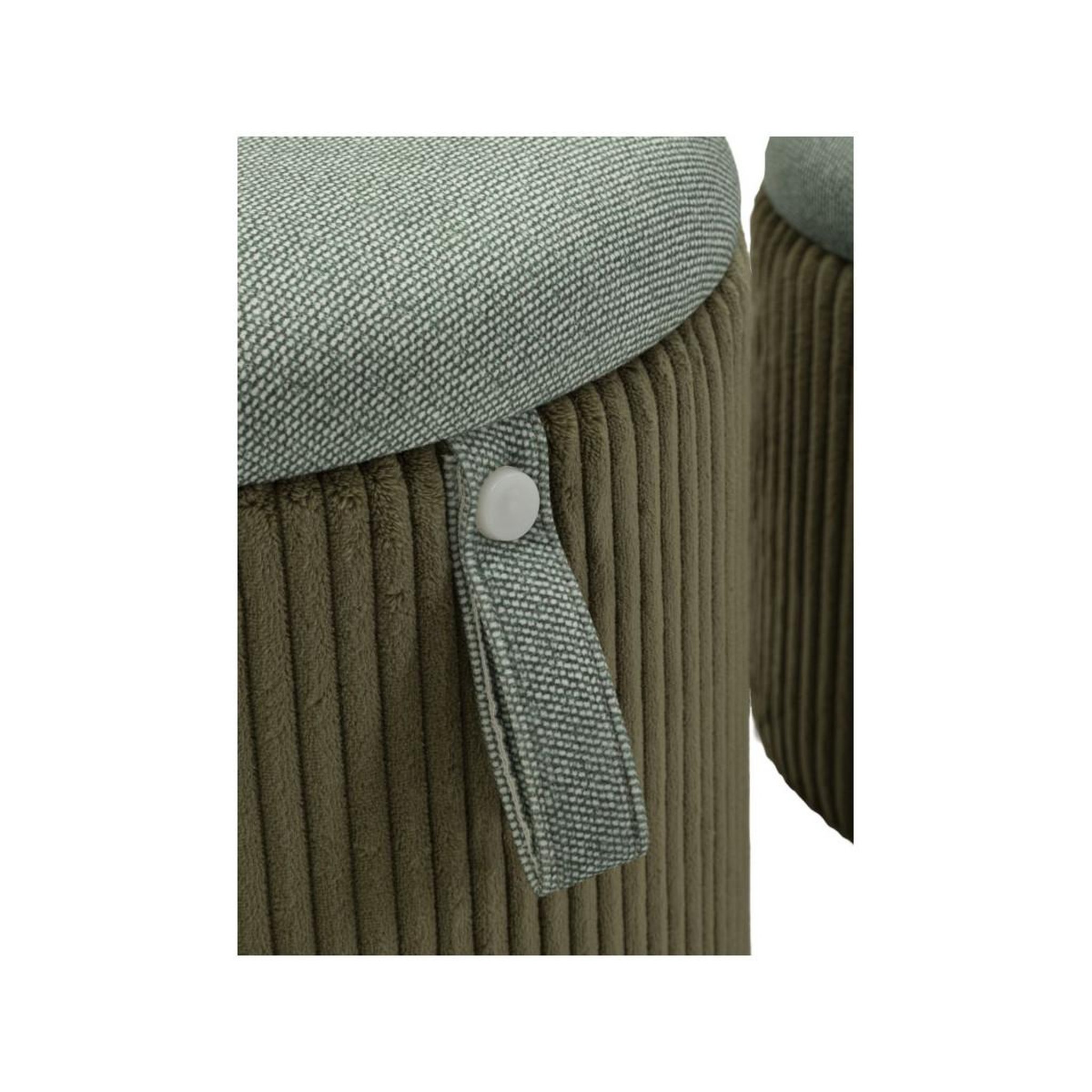 Voir la diapositive 4 : Paris Prix Lot de 2 poufs coffres  bolzano  38cm vert