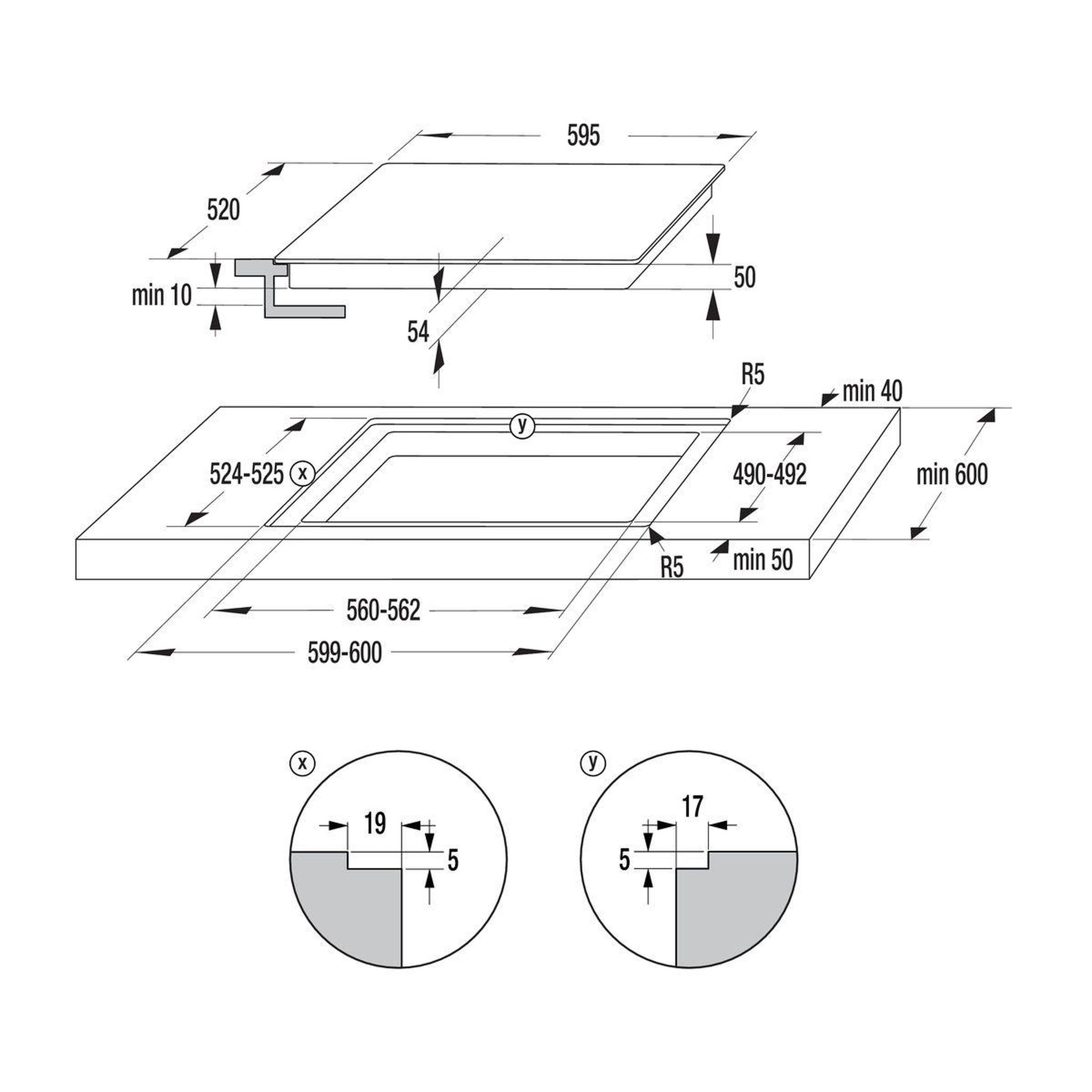 Voir la diapositive 5 : Hisense Plaque induction HI6443SRWF InfiniteMattGlass
