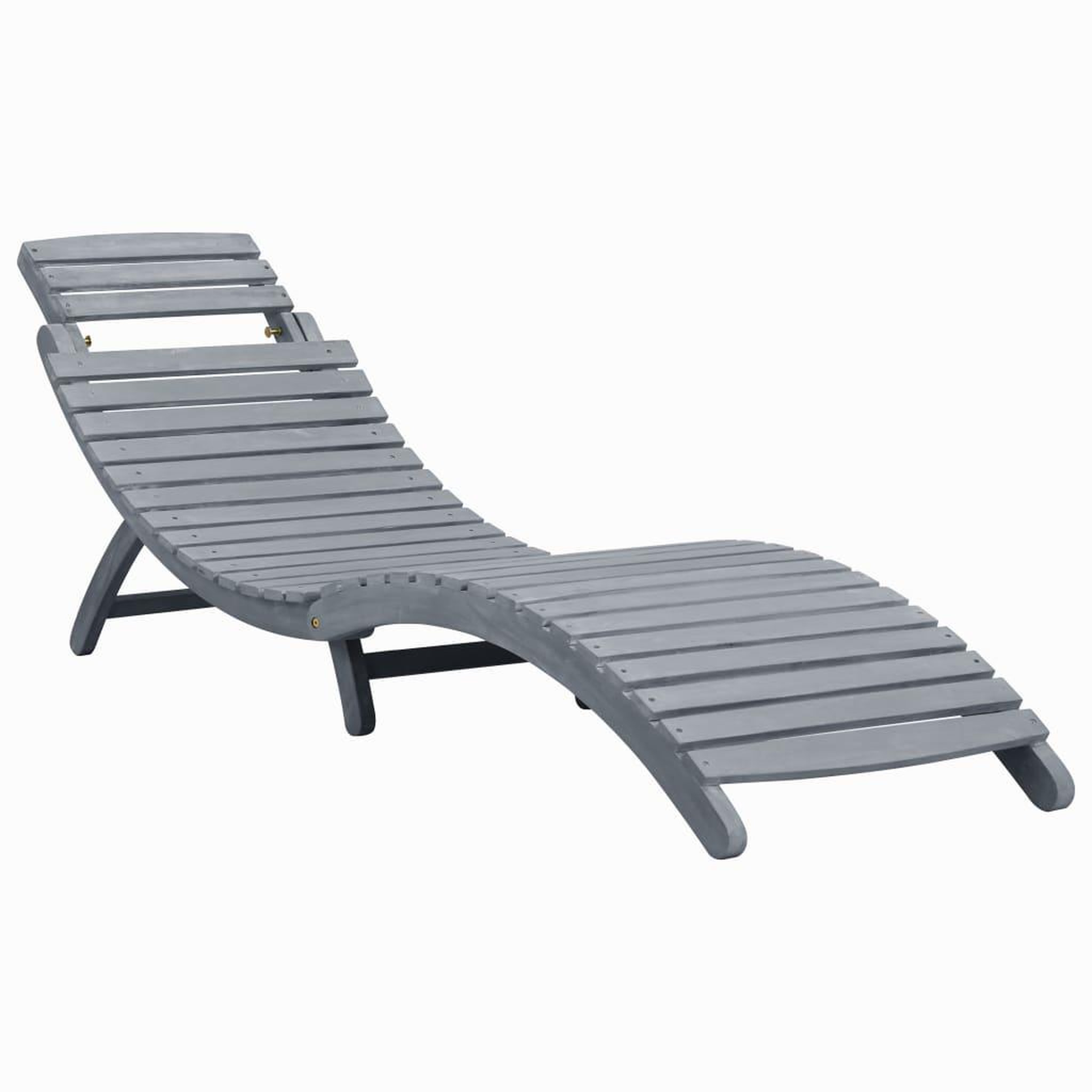 VIDAXL Chaise longue Delavage gris Bois d'acacia solide