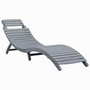 Voir la diapositive 1 : VIDAXL Chaise longue Delavage gris Bois d'acacia solide