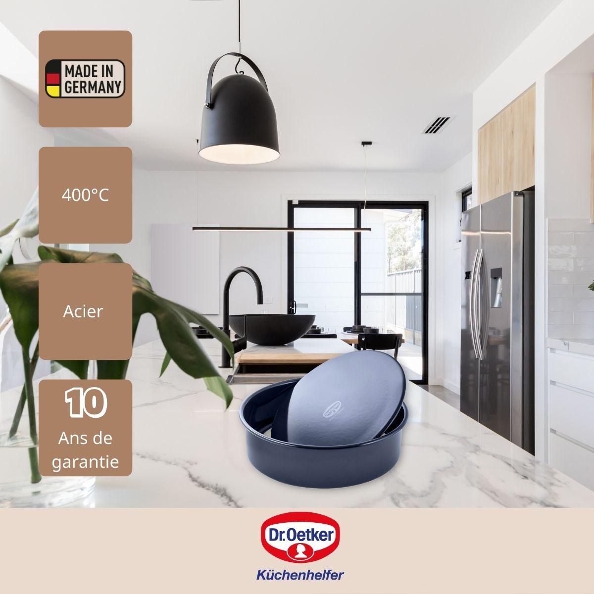 DR.OETKER Ensemble de 2 Moules à manqué fond amovible 28 cm Dr Oetker Back Liebe