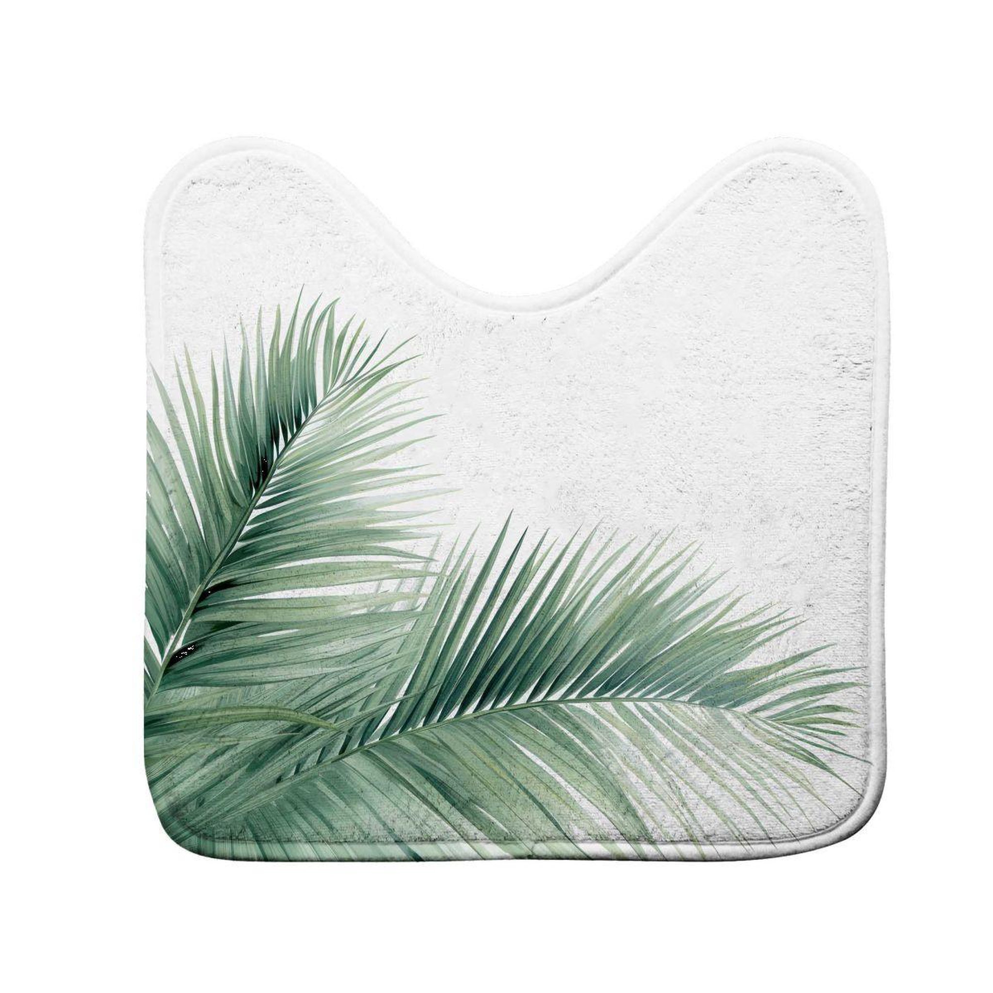 Douceur d'Intérieur Tapis contour wc  havane  45x45cm blanc