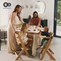 Voir la diapositive 2 : KINDERKRAFT Chaise haute bois 3 en 1 reglable avec harnais