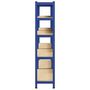 Voir la diapositive 5 : VIDAXL Etageres de rangement a 5 niveaux 2 pcs Bleu Acier et bois