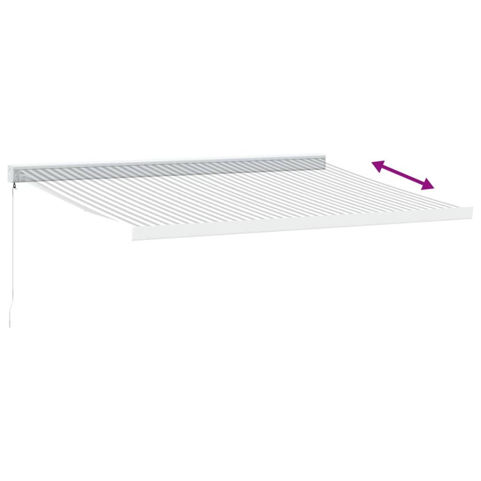 Voir la diapositive 5 : VIDAXL Auvent retractable anthracite et blanc 4,5x3 m tissu/aluminium
