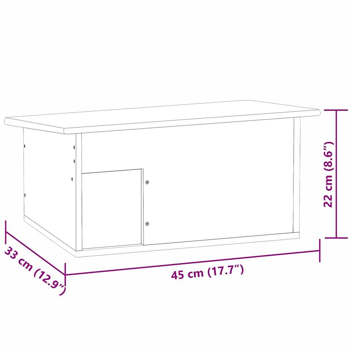VIDAXL Cabane pour herisson 45 x 33 x2 2 cm Bois