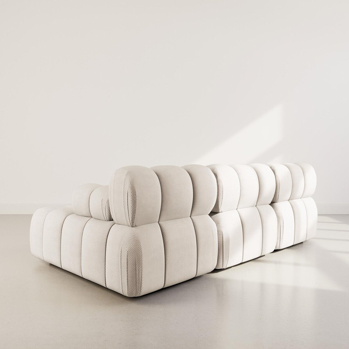 LISA DESIGN Ruby - canapé modulable d'angle droit 4 places en velours texturé