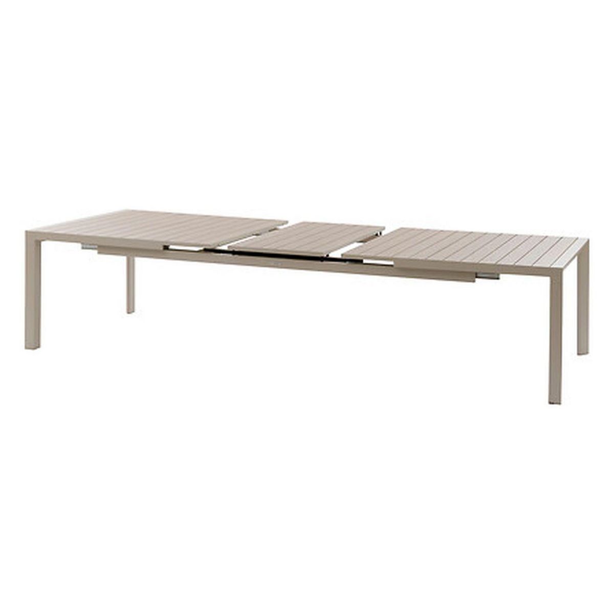 HESPERIDE Table de jardin extensible en aluminium effet bois 14 places EVASION