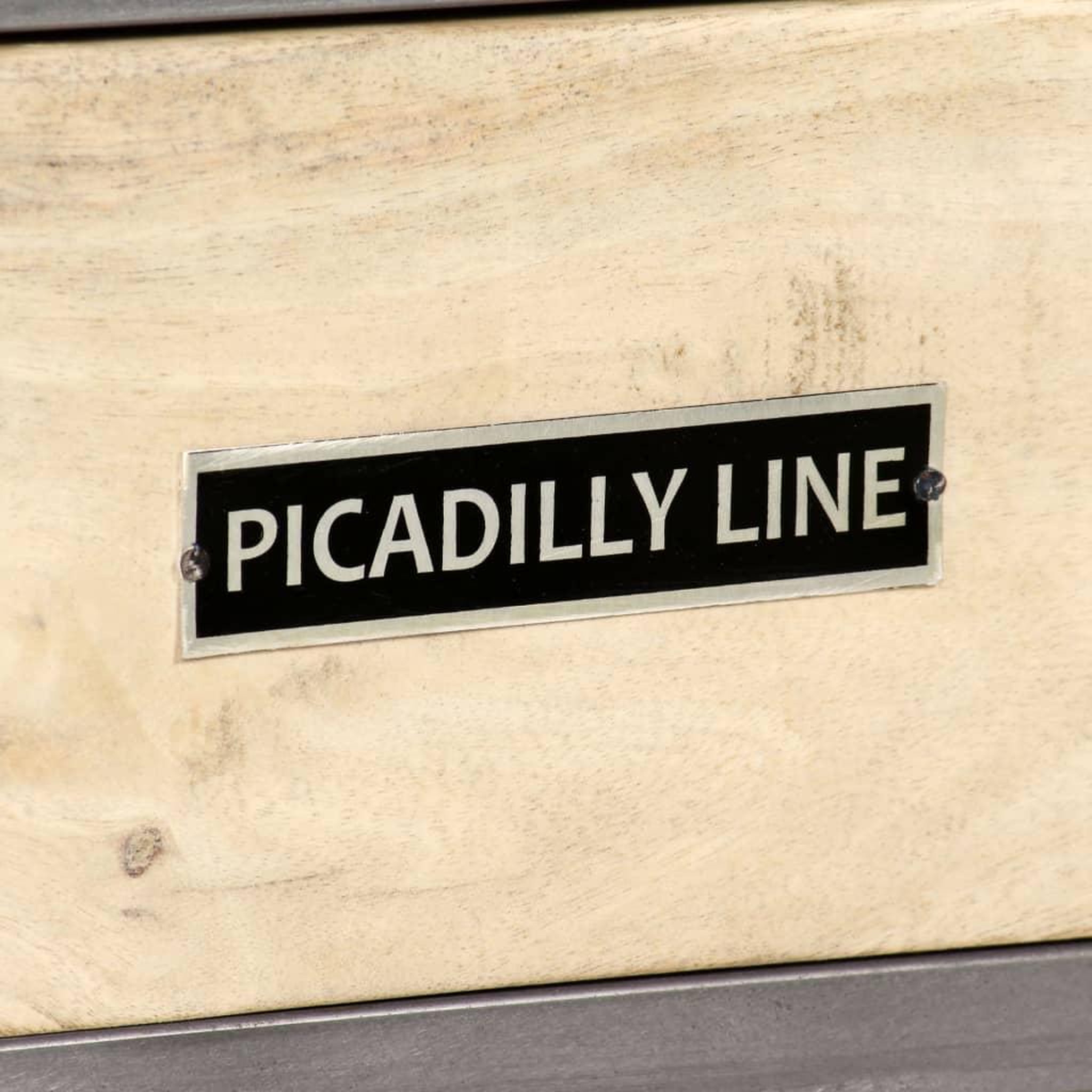 Voir la diapositive 5 : VIDAXL Meuble tv bois de manguier massif et acier 120x30x45 cm