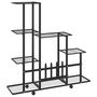 Voir la diapositive 5 : VIDAXL Support pour plantes sur roues 94,5x25x92,5 cm Noir Metal