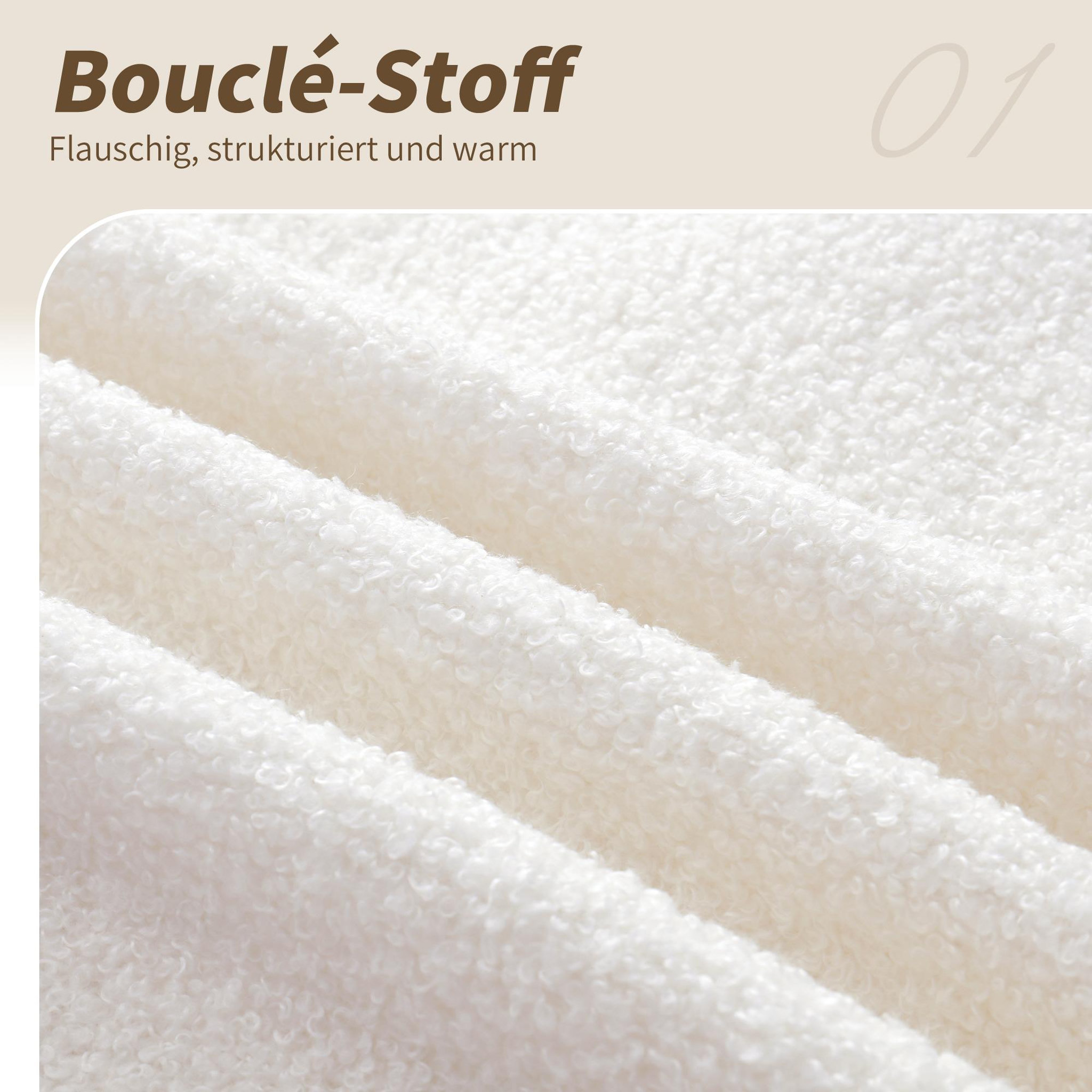 Voir la diapositive 6 : MERAX Lit double 160x200 cm avec coffre rangement tête de lit réglable bouclé blanc