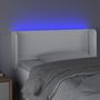 Voir la diapositive 4 : VIDAXL Tete de lit a LED Blanc 83x16x78/88 cm Similicuir