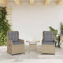 Voir la diapositive 3 : VIDAXL Chaises inclinables de jardin lot de 2 beige resine tressee