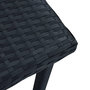 Voir la diapositive 3 : VIDAXL Table a the de jardin Noir 40x40x40 cm Resine tressee