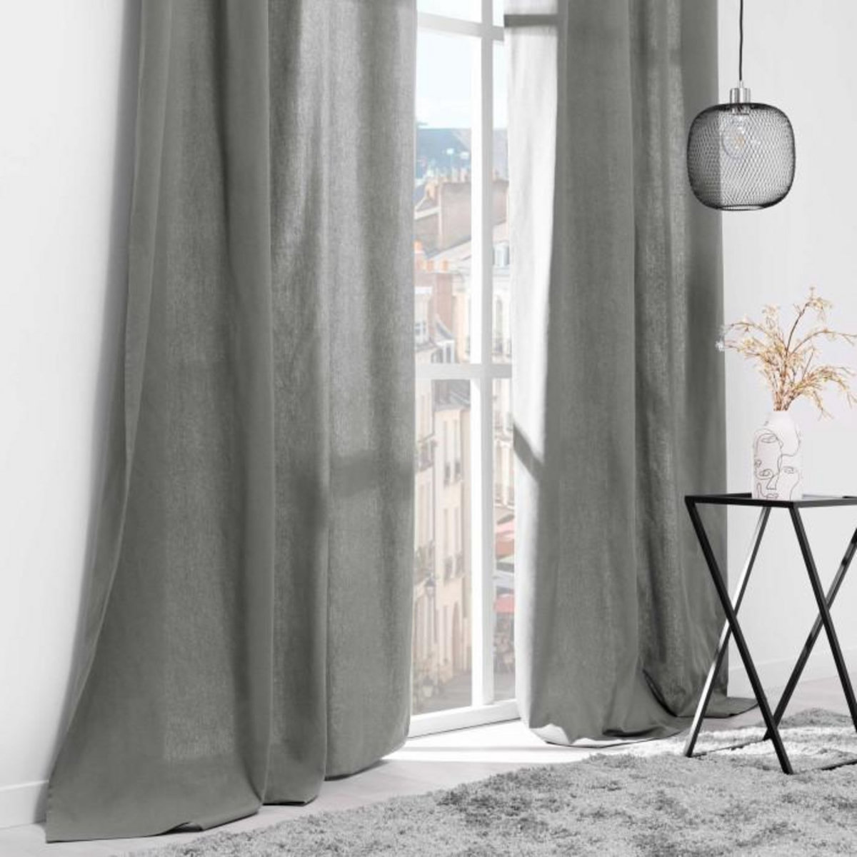 Paris Prix Rideau à Œillets  Twily  135x260cm Gris